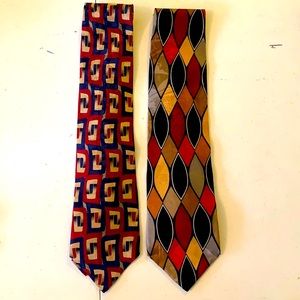 2 100% Silk Neckties
